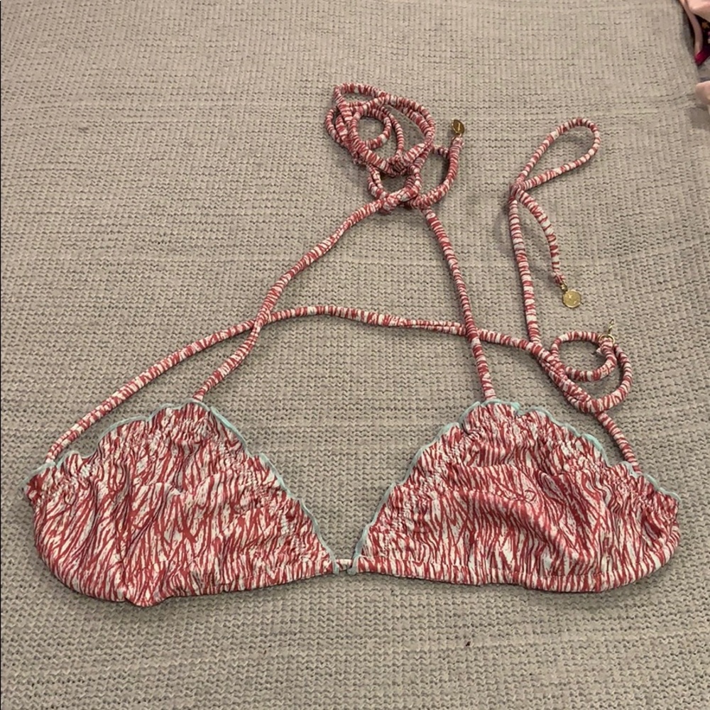 Tori Praver ruffled bikini top